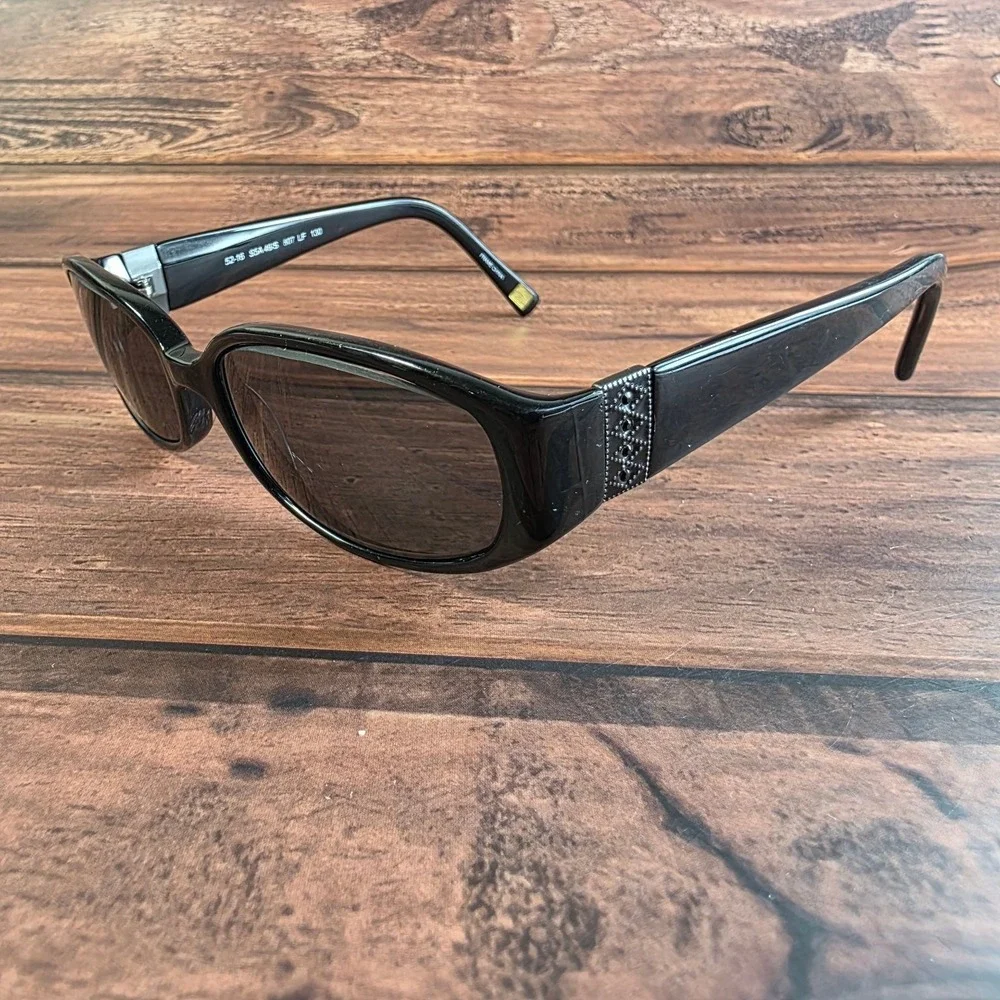Saks‎ Fifth Avenue Women's Black 52-16 130 Oversized Sunglasses FRAMES ONLY